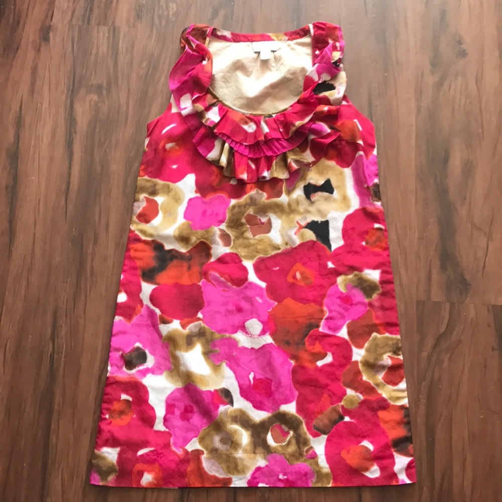 Ann Taylor LOFT Cotton Silk Floral Shift Dress